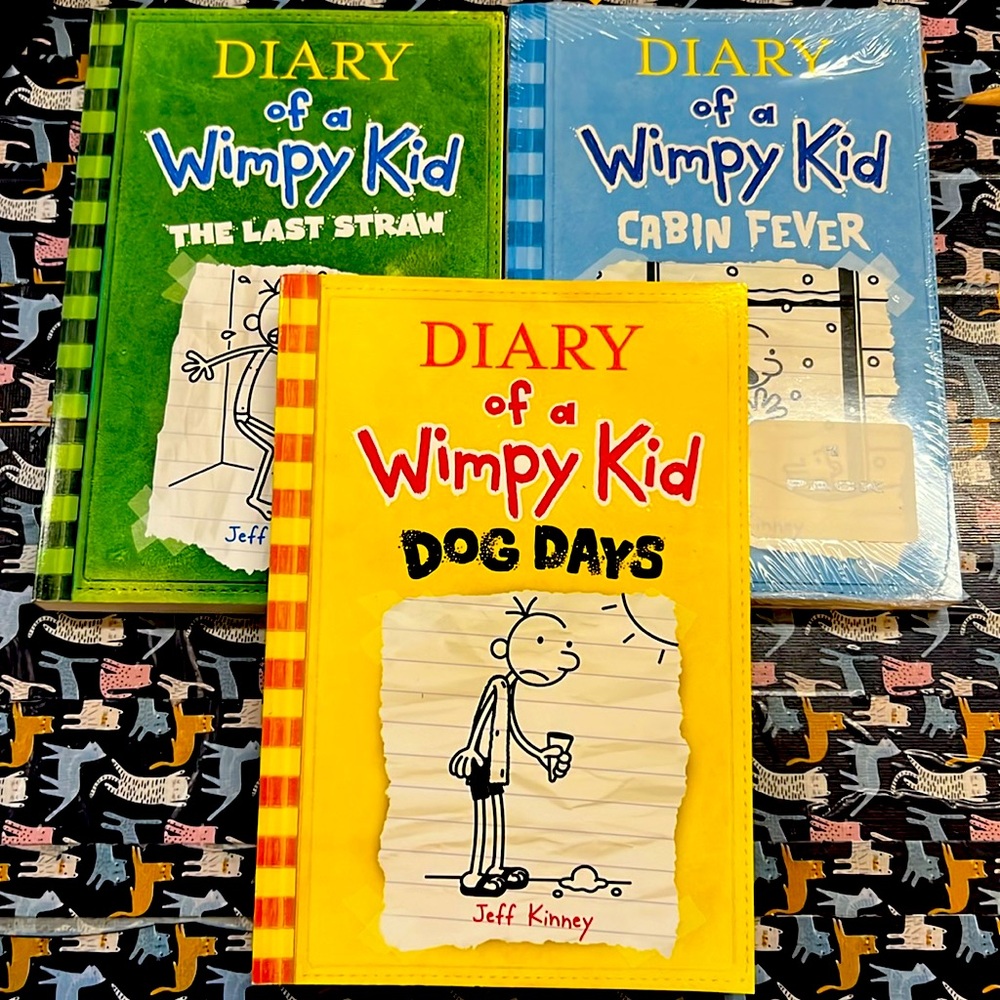 Diary of a Wimpy Kid Book Set of 3 NWT #3 #4 #6 Classroom Books Teacher Library